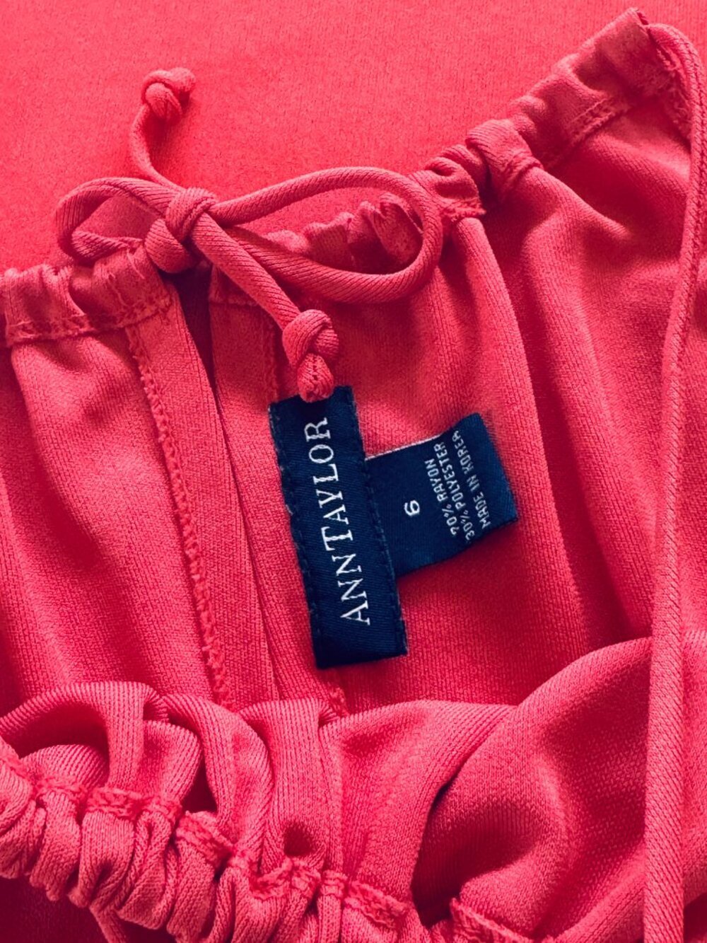 Coral Crush! Ann Taylor Halter A-Line Dress - Picture 7 of 8